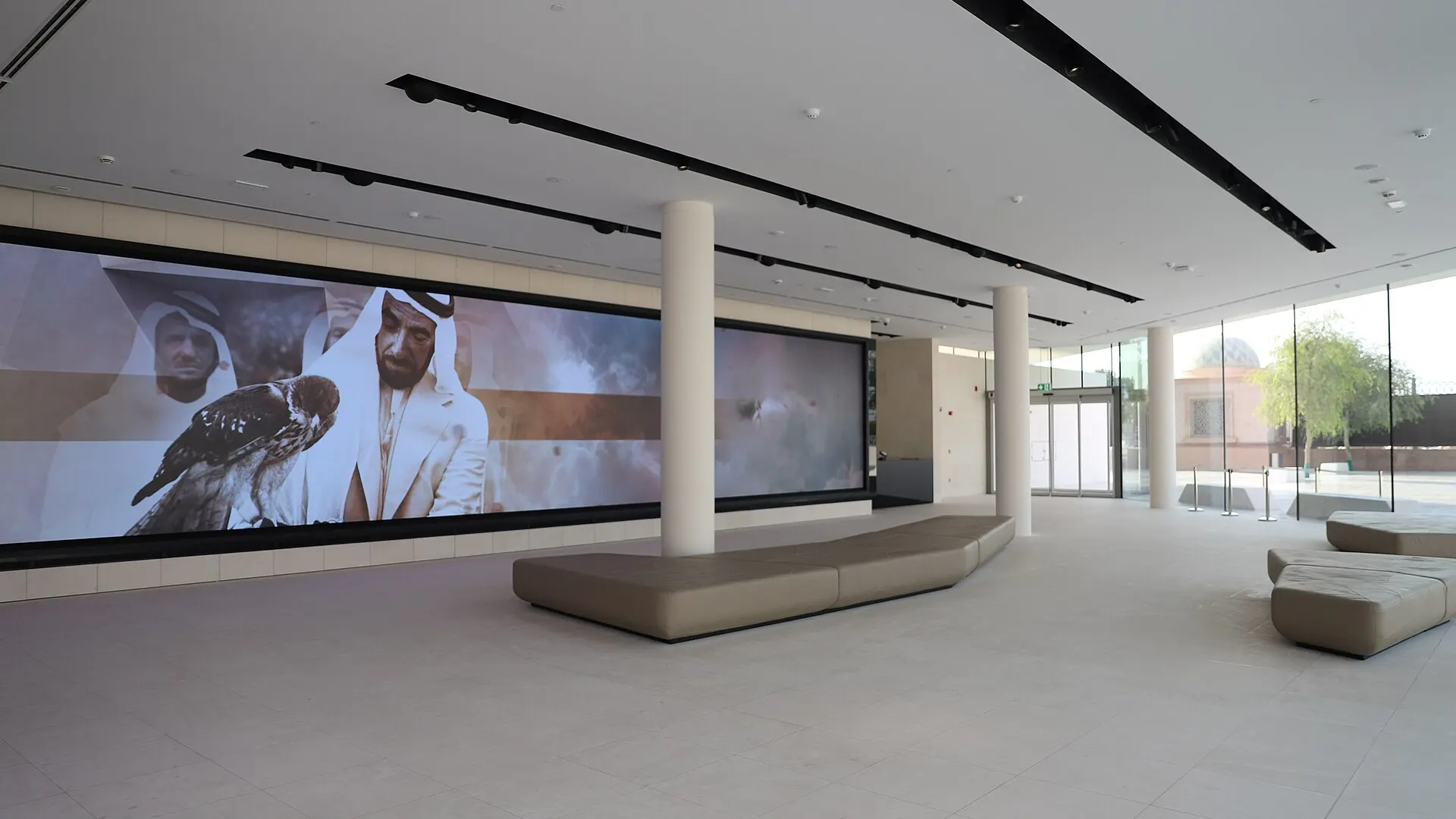 The entrance to The Founder's Memorial in Abu Dhabi, the permanent national tribute to Sheikh Zayed bin Sultan Al Nahyan
